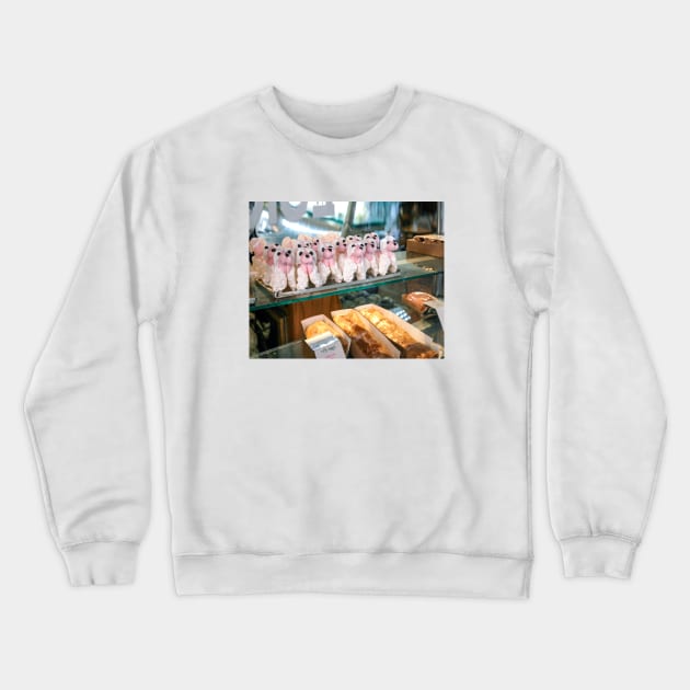 Israel, Haifa. Poodles in a Bakery Crewneck Sweatshirt by UltraQuirky